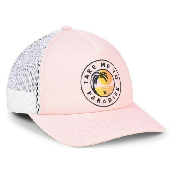 Hurley Women's Take Me To Paradise Trucker Hat Cap -Pink - Picture 3 of 9